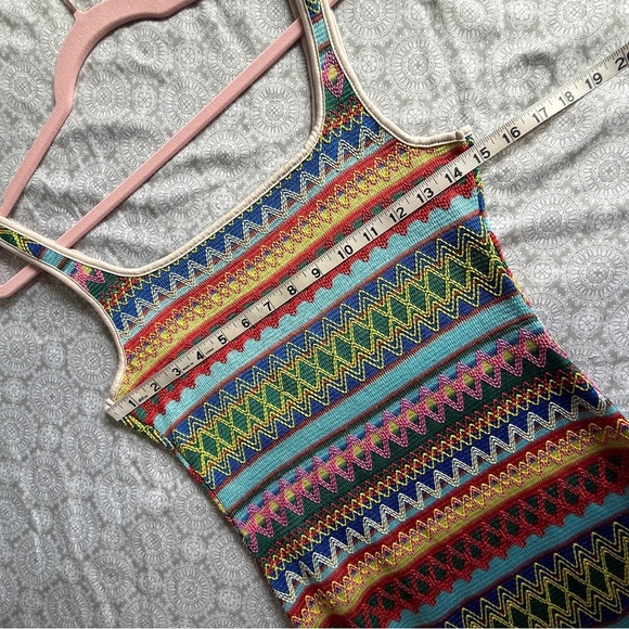 SHEIN Multicolor Zigzag Knit Bodycon Maxi Dress Size Petite M - Picture 5 of 8